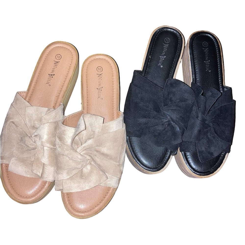 NWT - Black and Taupe sandal bundle
